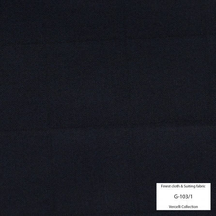 G103/1 Vercelli VIII - 95% Wool - Xanh đen Caro